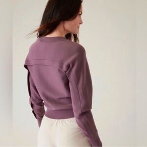 Athleta Advantage Chandail Mauve Zip-Up Jacket sweater